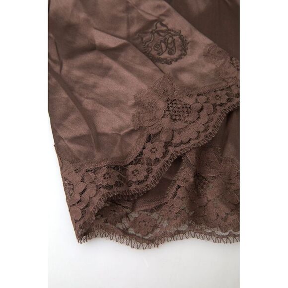 Dolce & Gabbana Silk Blend Camisole Top in Women's Brown - Picture 6 of 6